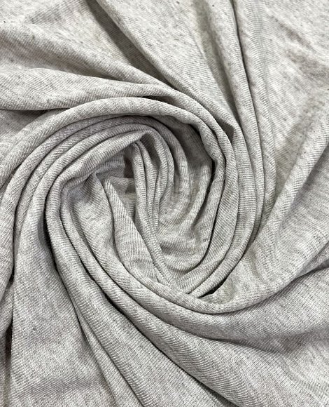 Трикотаж тонкий меланж серый